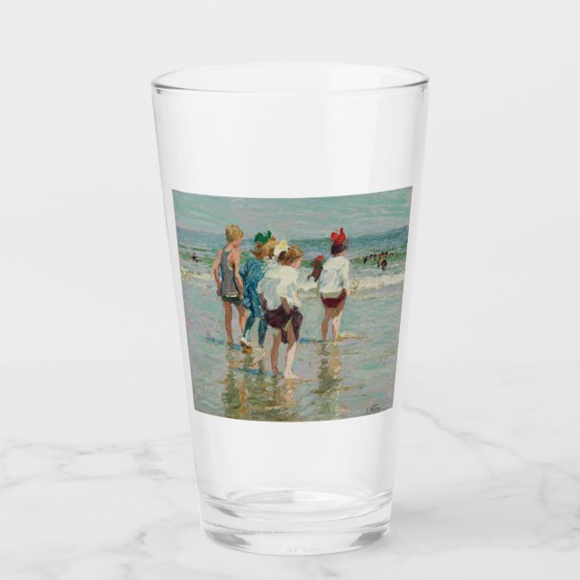 Summer Day at Brighton Beach (by E.H. Potthast) Glass (Front)