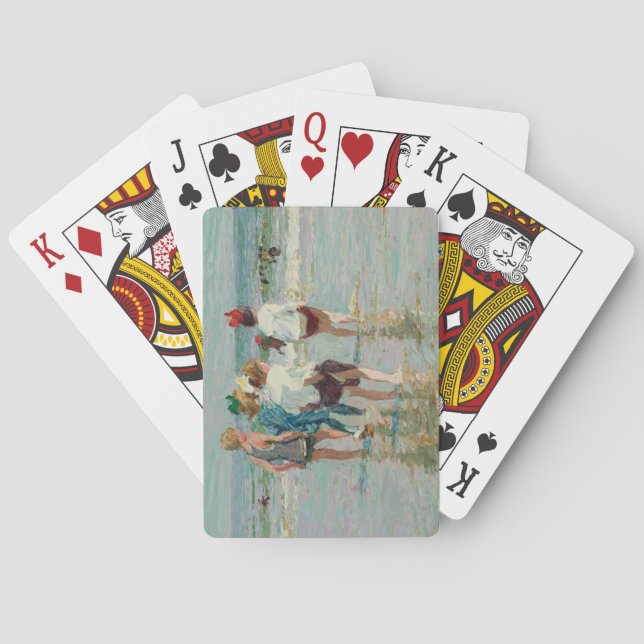 Summer Day at Brighton Beach (by E.H. Potthast) Playing Cards (Back)