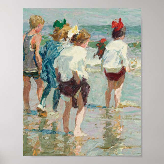 Summer Day At Brighton Beach Edward Henry Potthast Poster (Front)