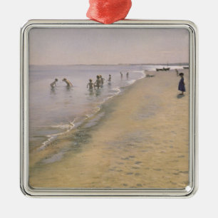Summer Day at the South Beach of Skagen, 1884 Metal Tree Decoration
