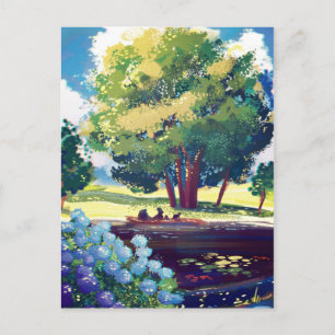 Summer Day Picnic Postcard