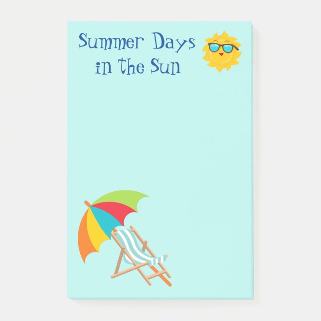 Summer Days in the Sun Post-It Notes (Front)
