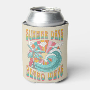 Summer days, retro ways text design can cooler