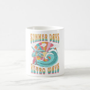 Summer days, retro ways text design coffee mug
