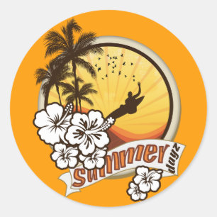 Summer Dayz Classic Round Sticker