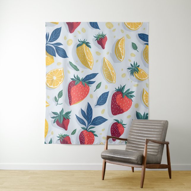 Summer Delight Fruit Wallpaper Tapestry (In Situ)