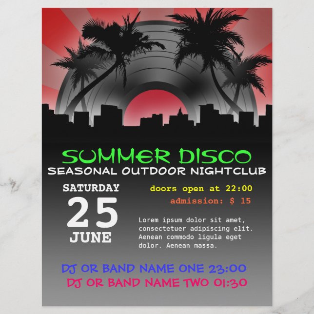summer disco flyer (Front)