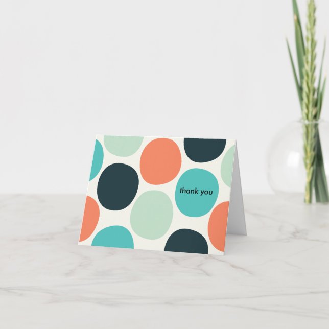 Summer Dots Thank You Note Cards (Front)