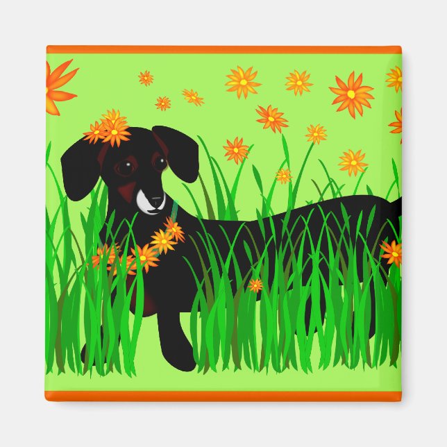 Summer Doxie, magnet (Front)