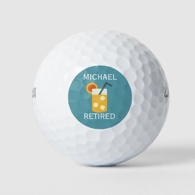 Summer Drink Design, Personalised Golf Balls (Front)