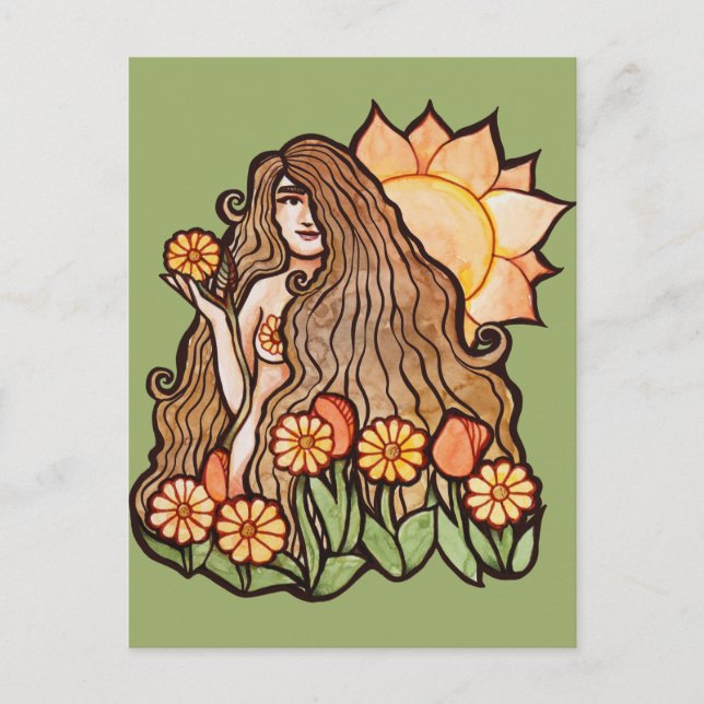 Summer Earth Goddess                               Postcard (Front)