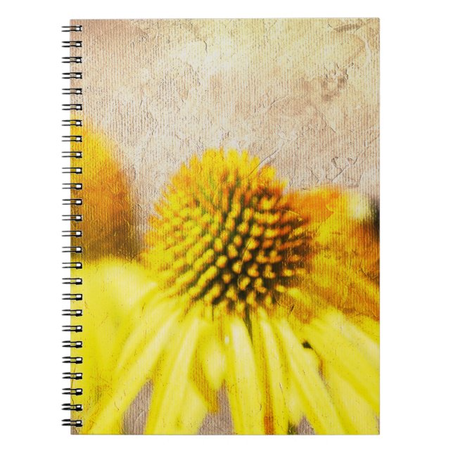 Summer Echinacea Flowers Spiral Notebook (Front)