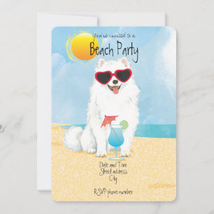 Summer Eskie Beach Party Invitation