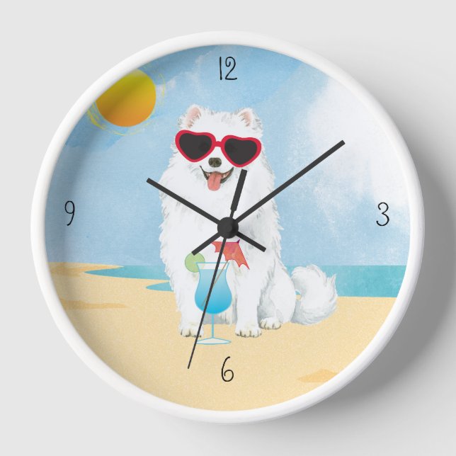 Summer Eskie Wall Clock (Front)