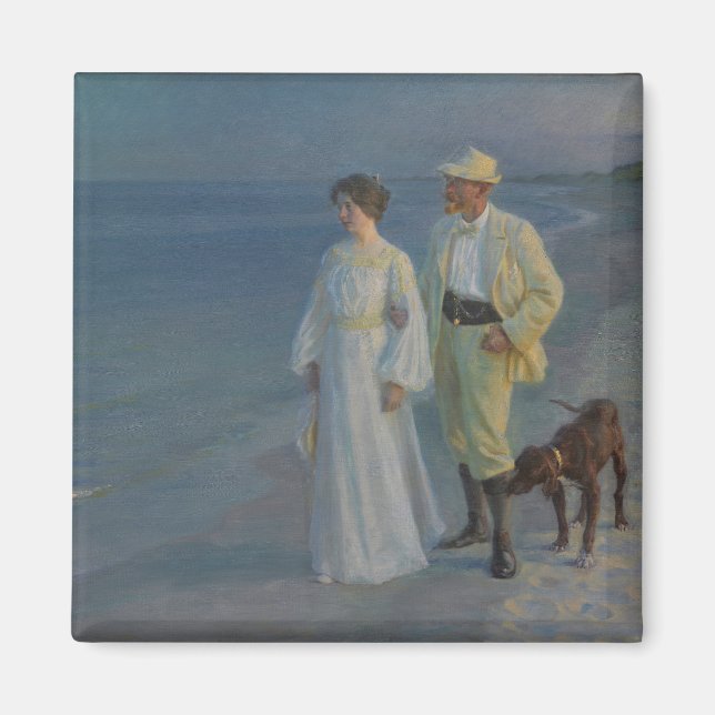  Summer Evening at Skagen Beach Magnet (Front)