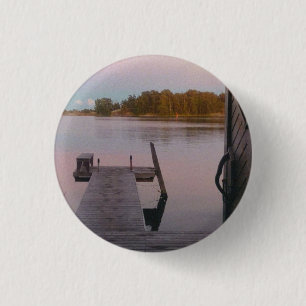 Summer evening in the swedish archipelago 3 cm round badge