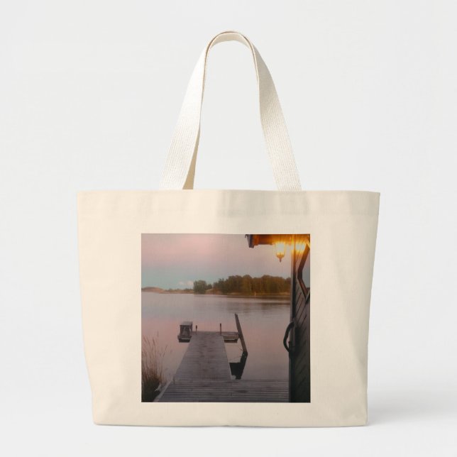 Summer evening in the swedish archipelago large tote bag (Front)