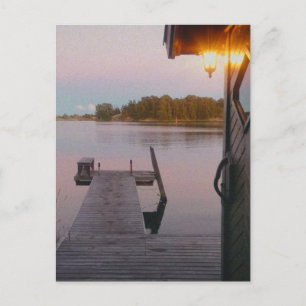Summer evening in the swedish archipelago postcard