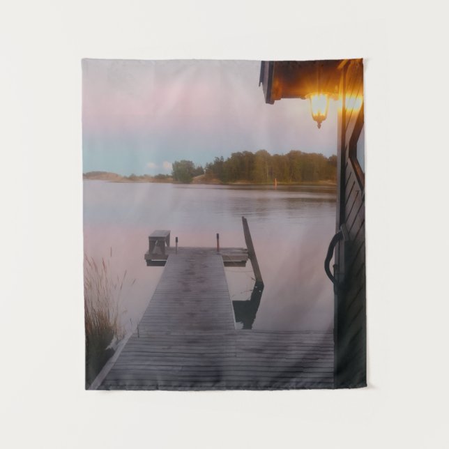 Summer evening in the swedish archipelago tapestry (Front)