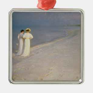Summer Evening on the Skagen Southern Beach Metal Tree Decoration