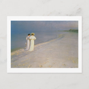 Summer Evening on the Skagen Southern Beach Postcard