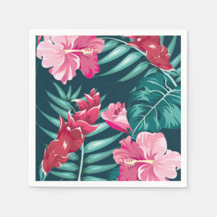 Summer Exotic Flowers design Napkin
