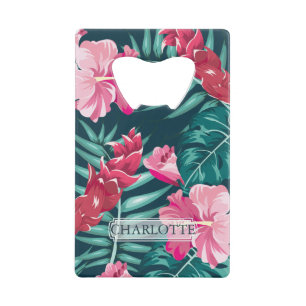 Summer Exotic Flowers Monogram