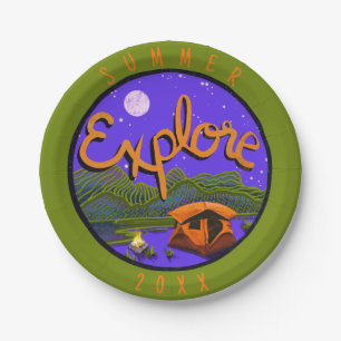 Summer Explore Outside is the Best Picnic Paper Plate