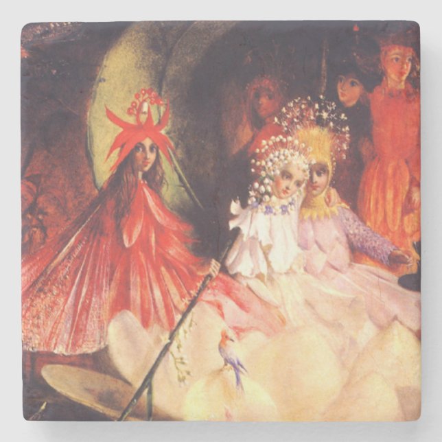 Summer Fairies Stone Coaster (Front)