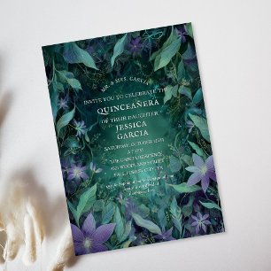 Summer Fairy Tale Enchanted Forest  Quinceañera  Invitation