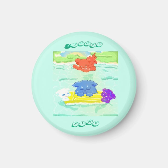 Summer family cats magnet (Front)