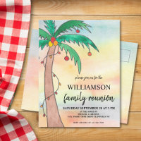 Summer Family Reunion Invitation Postcard