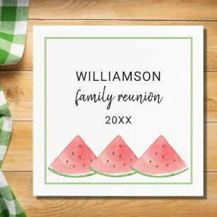 Summer Family Reunion Watermelon Napkin