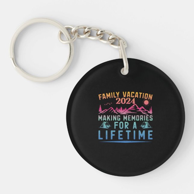Summer Family Vacation Making Memories Key Ring (Front)