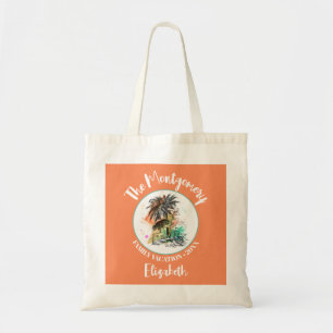 Summer Family Vacation Orange Tote Bag