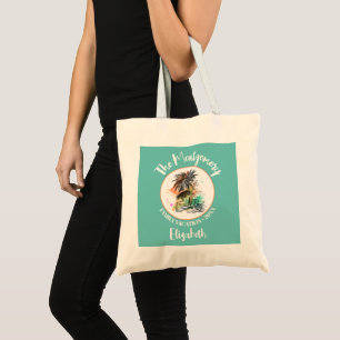 Summer Family Vacation Turquoise Tote Bag