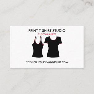Summer Fashion Black Tank Top Shirts Business Card