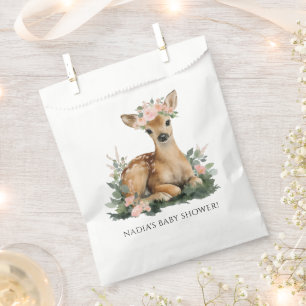 Summer Fawn Watercolor Baby Shower Favour Bags