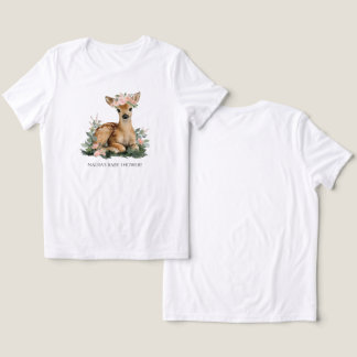 Summer Fawn Watercolor Mommy To Be Tri-Blend Shirt