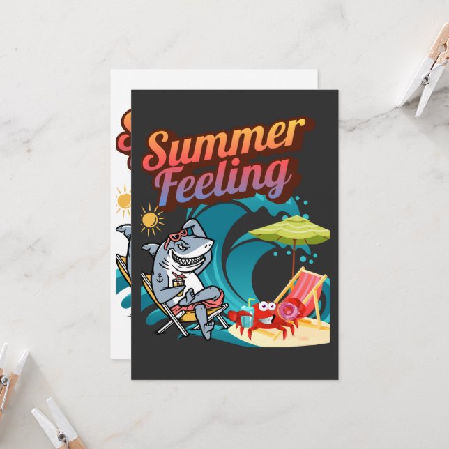 "Summer Feeling" Invitation (Front/Back In Situ)