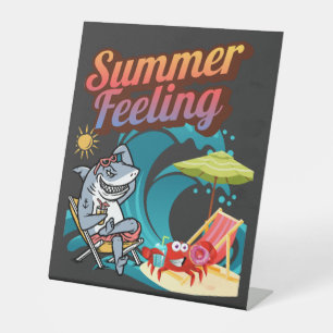 "Summer Feeling" Pedestal Sign
