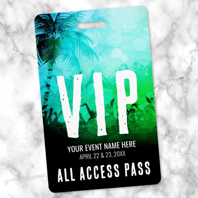 Summer Festival Event VIP ID Badge (All Access Pass Event VIP Badge)