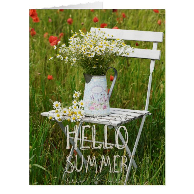 Summer Field Wild Flowers Poppies + Text (Front)