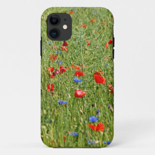 Summer field with red and blue flowers Case-Mate iPhone case