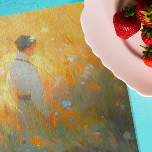Summer Fields Anime Impressionism Jigsaw Puzzle