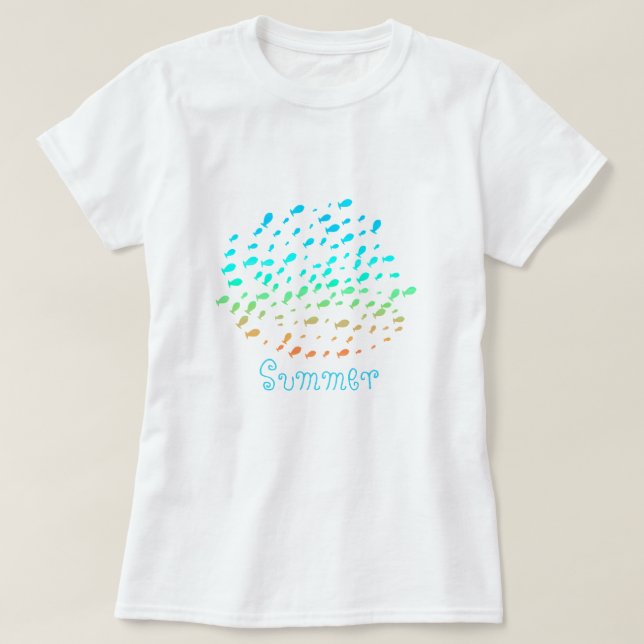 Summer fish Illustration t-shirt collection (Design Front)