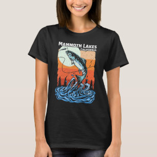 Summer Fishing Retro Sunset California Mammoth Lak T-Shirt