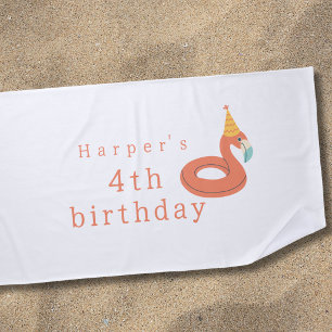 summer flamingo float  kids birthday pool party beach towel