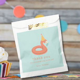 summer flamingo float kids birthday pool party favour bags
