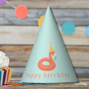 summer flamingo float kids birthday pool party hat